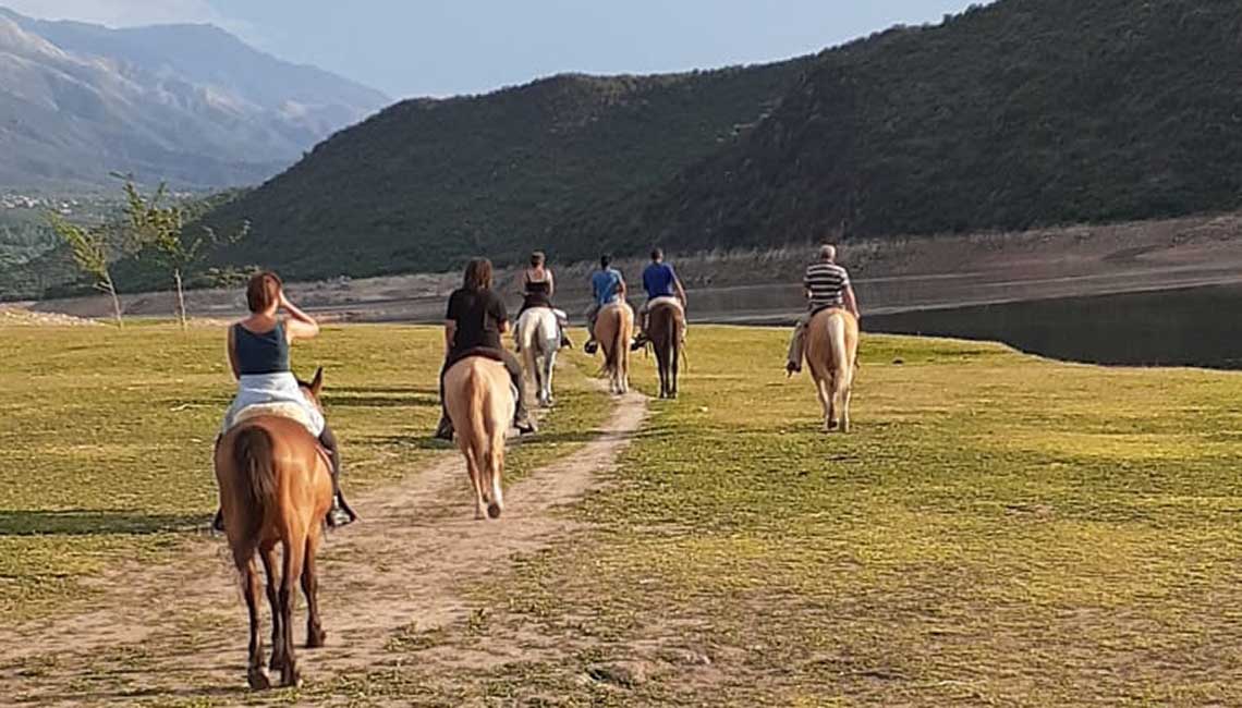 Riding excursion in beautiful landscape