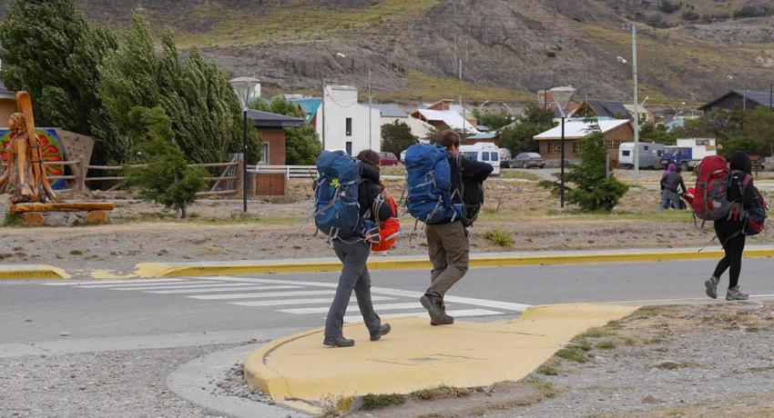 Backpacker in Patagonien