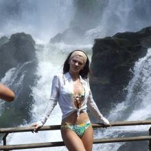 Fotoshooting an den Wasserfällen von Iguazú