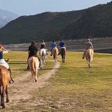 Riding excursion in beautiful landscape
